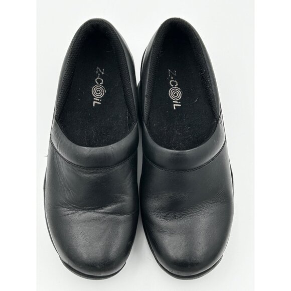 Z-Coil Freedom Slip Resistant Women’s Leather Clogs Size 7 Black Made in Korea - Picture 2 of 13